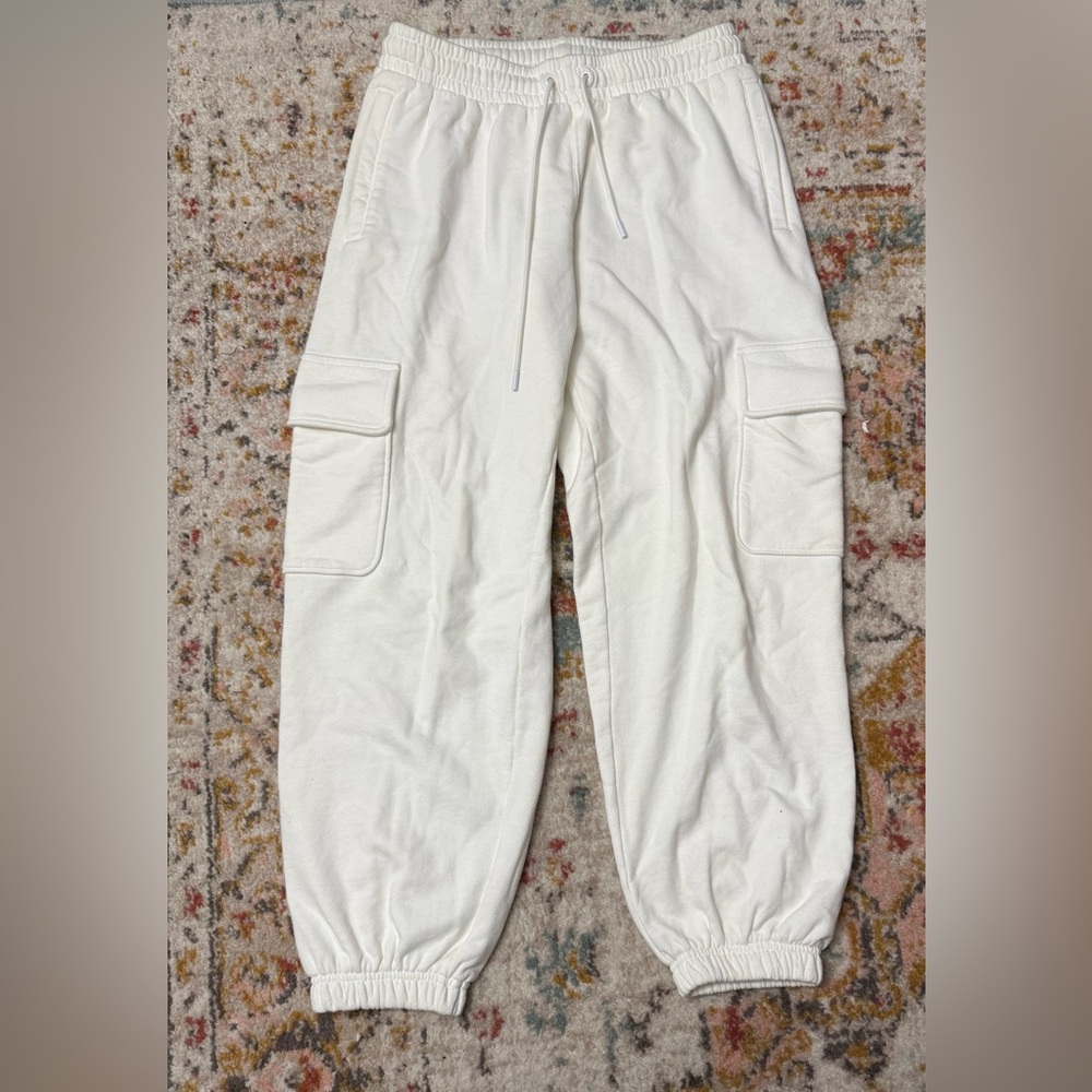 Aritzia Babaton Cream Textured Pants